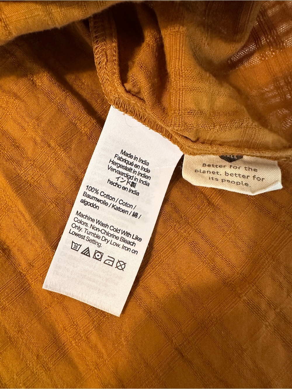 Madewell Rust-Brown Square-Neck Gauze Blouse - Picture 3 of 6